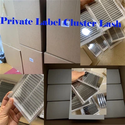 Cílios cluster de marca própria